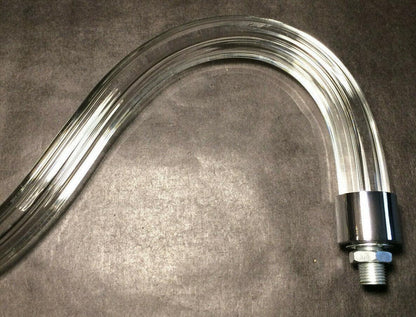 New 10" Fluted Glass Chandelier Arm, Hollow For Wiring, 1/8 IP Threads #FA911 - Stone Door Lamps