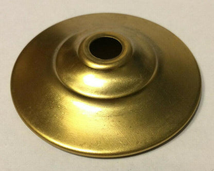 New 2 1/2" Solid Spun Brass Vase Cap, Lamp Cap, Unfinished Brass, 1/8 IP VC605U - Stone Door Lamps