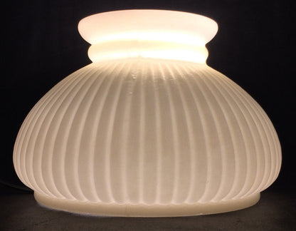 New 7" Rib Glass Student Lamp Shade With Cream Background #7S618