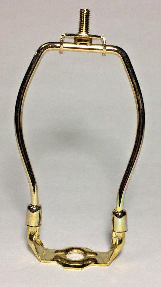 New 4" Brass Lamp HARP Shade Holder w/Base for Lamp Repair     #HAR30