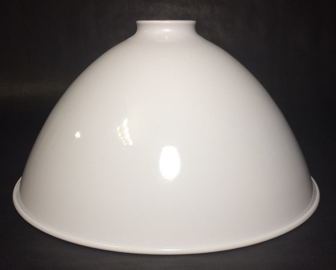 2 1/4" X 12" White Enamel Industrial Style Metal Dome Pendant Lamp Shade #IS353W