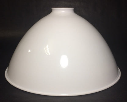 2 1/4" X 12" White Enamel Industrial Style Metal Dome Pendant Lamp Shade #IS353W