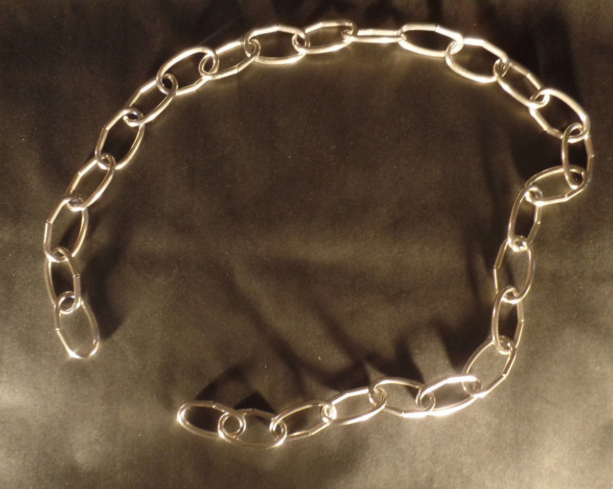 New 3' Nickel Finish 8 Gauge Steel Chandelier Fixture Oval Lamp Chain #FC992N