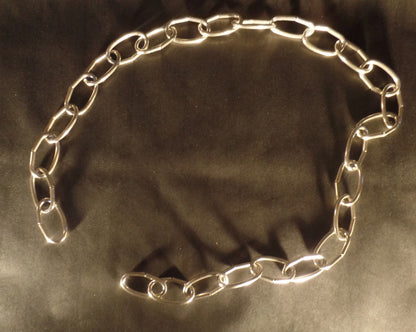 New 3' Nickel Finish 8 Gauge Steel Chandelier Fixture Oval Lamp Chain #FC992N