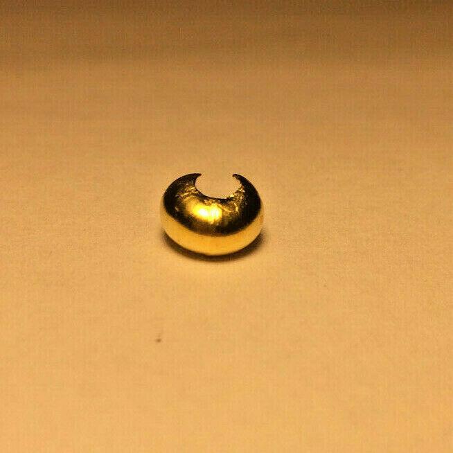 New Unfinished Brass Ball Pull For #6 Beaded Pull Chain, 1/4" Diameter #BC604 - Stone Door Lamps