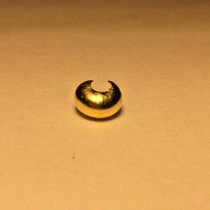 New Unfinished Brass Ball Pull For #6 Beaded Pull Chain, 1/4" Diameter #BC604 - Stone Door Lamps