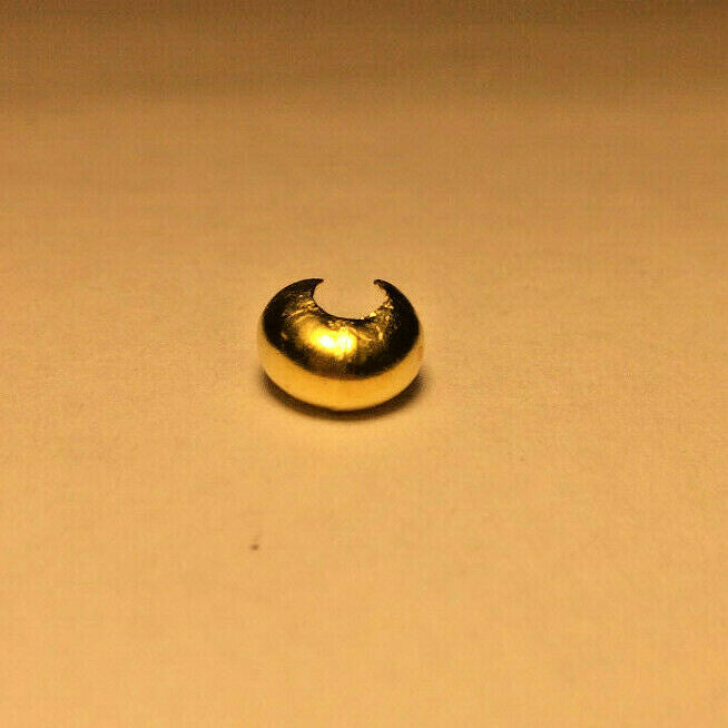 New Unfinished Brass Ball Pull For #6 Beaded Pull Chain, 1/4" Diameter #BC604