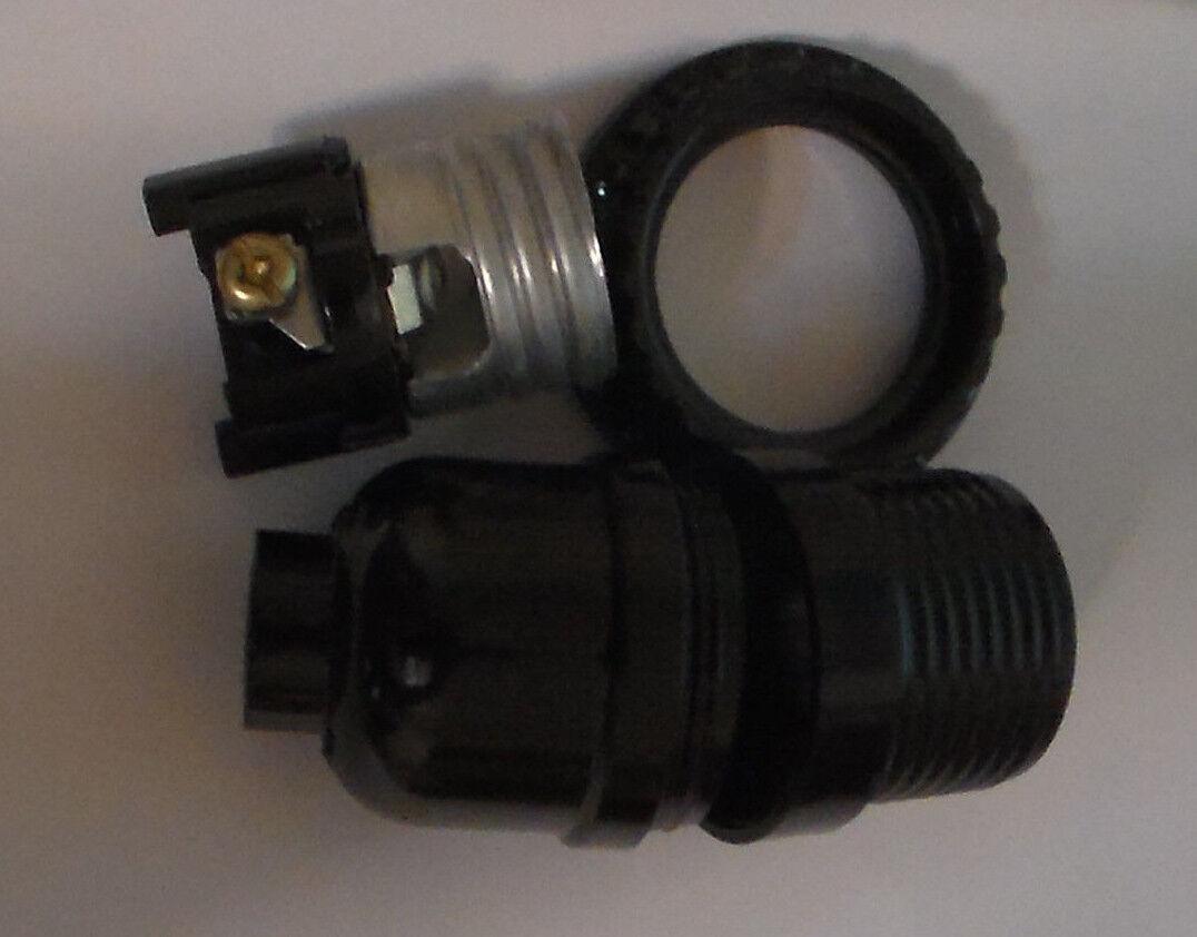 Leviton Bakelite Keyless Lamp Socket With Threaded Shell And Shade Ring #SO266R - Stone Door Lamps
