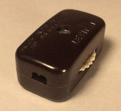 NEW LEVITON BROWN SPT - 1 ROTARY ON - OFF LAMP CORD SWITCH LAMP PART #RS400 - Stone Door Lamps