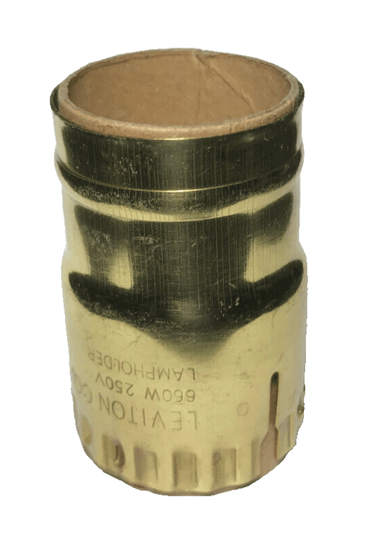 New Leviton Brand Full Keyless Brass Socket Shell With Paper Insulator #SS307 - Stone Door Lamps