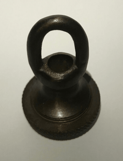 New 1 3/4" Antique Bronze, Brass Screw Collar Loop For Canopy W/ Wire Way, 1/4F - Stone Door Lamps