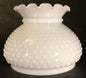 7" Milk Glass White Hobnail Student Kerosene Oil Electric Table Lamp Shade #612 - Stone Door Lamps