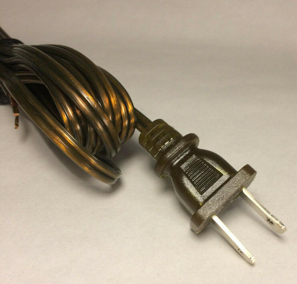 NEW 12' Antique Bronze 18/2 Plastic Covered Lamp Cord Plug Set SPT - 1,U.L., CS726 - Stone Door Lamps