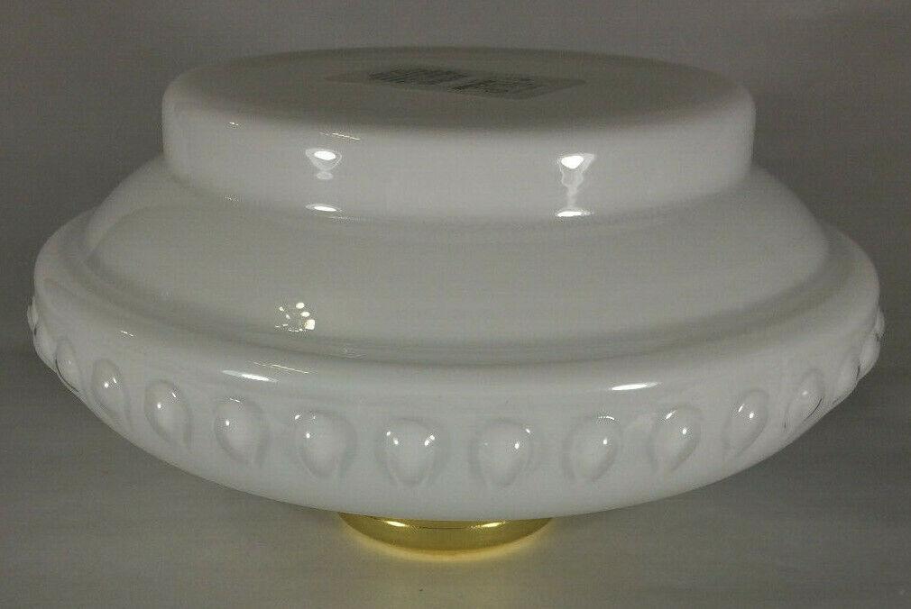 New Opal White Glass Oil Lamp Font For Cast Iron Wall Bracket No. 2 Collar #100 - Stone Door Lamps