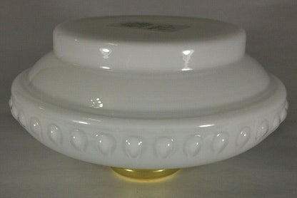 New Opal White Glass Oil Lamp Font For Cast Iron Wall Bracket No. 2 Collar #100 - Stone Door Lamps