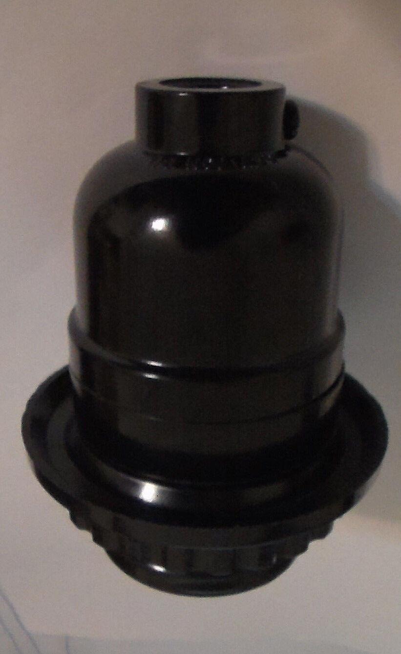 Leviton Bakelite Keyless Lamp Socket With Threaded Shell And Shade Ring #SO266R - Stone Door Lamps