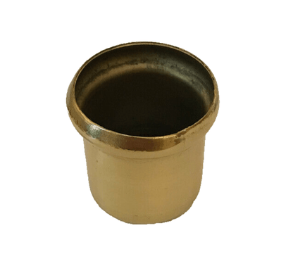 New Solid Brass Lamp Spacer Neck, 1/8IP(3/8") Slip, 1" Ht. Polished & Lacq LS158 - Stone Door Lamps