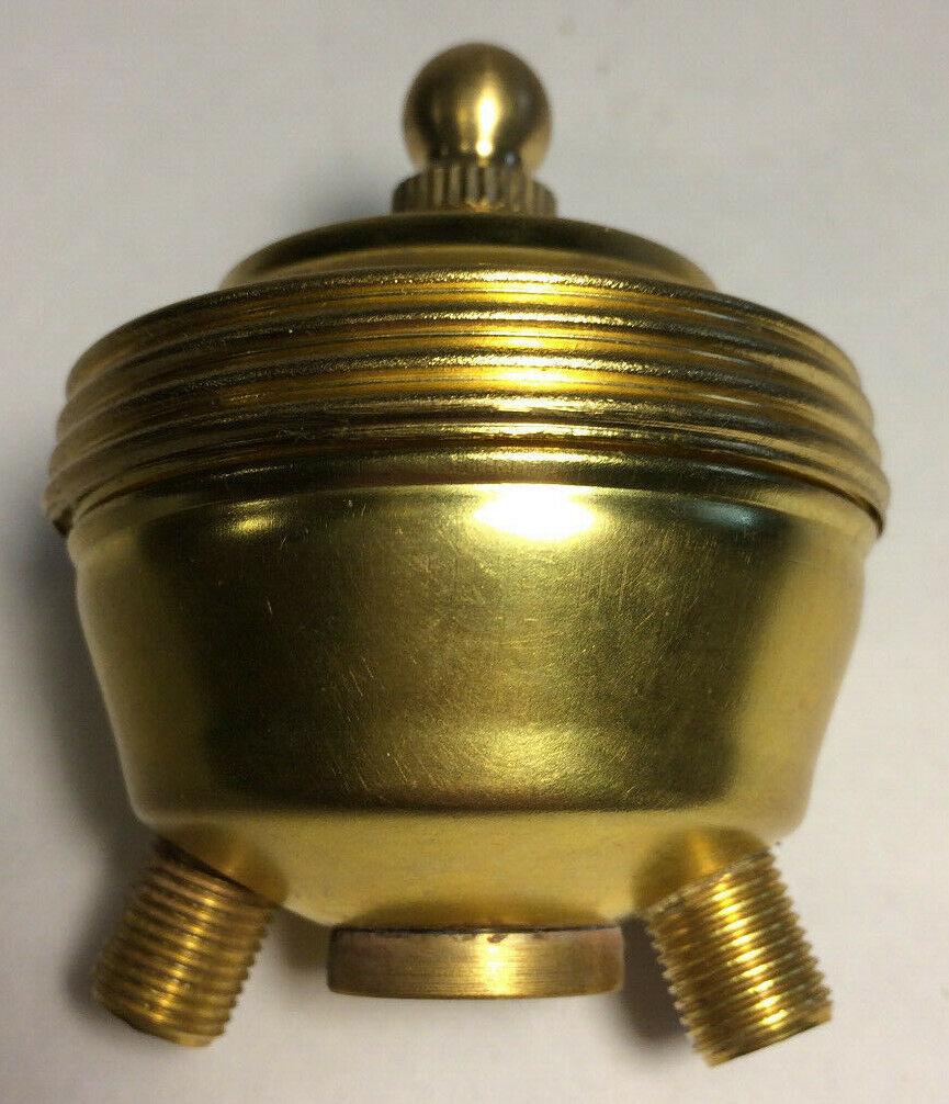 New Brass Cluster Head Lamp Part, 2 - Lite, 2 Light, 1/8F Tap, Unfinished #CH458U - Stone Door Lamps