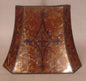 Decorated Antique Amber Cut Corner Copper Foil Frame Rectangle Mica Lamp Shade