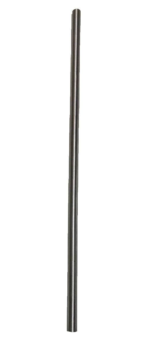 New 18" Brushed Steel Female Threaded Lamp Pipe, Rod, 1/8F Tap (3/8") #SP225S - Stone Door Lamps