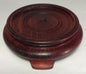 New 3" Footed Oriental Wooden Lamp Base With Rosewood Finish 1/8 IP Slip #WB250R - Stone Door Lamps