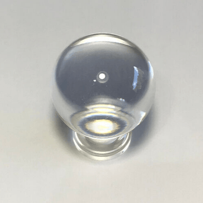 New Clear Acrylic Ball Lamp Harp Finial, 2 1/8" ht. 1/4 - 27F Tap (1/4") #LF391 - Stone Door Lamps