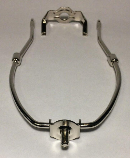 New 15" Nickel Finish Lamp HARP Shade Holder w/Base for Lamp Repair #HAR67N - Stone Door Lamps