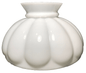 New 10" Opal White Glass Melon Student Lamp Shade, Hand Blown Made In USA #SH050 - Stone Door Lamps