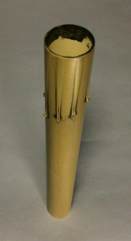 New 8" Antique Color Candle Cover w Drips, Antique Style Paper Board, Candelabra - Stone Door Lamps