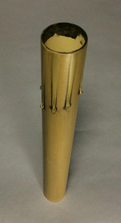 New 8" Antique Color Candle Cover w Drips, Antique Style Paper Board, Candelabra - Stone Door Lamps
