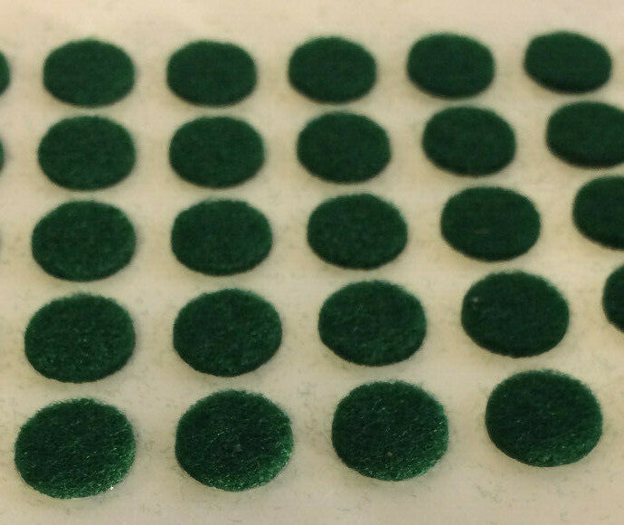 New Lot of 250, 3/8" Green Felt Dots W/ Adhesive Backs For Lamps, Etc. #250GF198