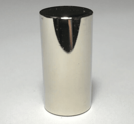 New Drum Style Brass Lamp Finial, Polished Nickel Finish, 1/4 - 27F Tap, 1" ht. - Stone Door Lamps