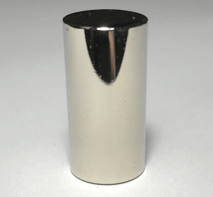 New Drum Style Brass Lamp Finial, Polished Nickel Finish, 1/4 - 27F Tap, 1" ht. - Stone Door Lamps
