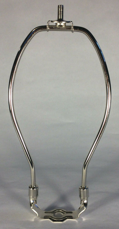 New 8" Heavy Duty Nickel Plated Lamp Harp Shade Holder With Base #HAR42N