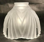New Wide Panel Art Deco Crystal Etched Fixture Shade, Clear Panels 2 1/4" Fitter - Stone Door Lamps