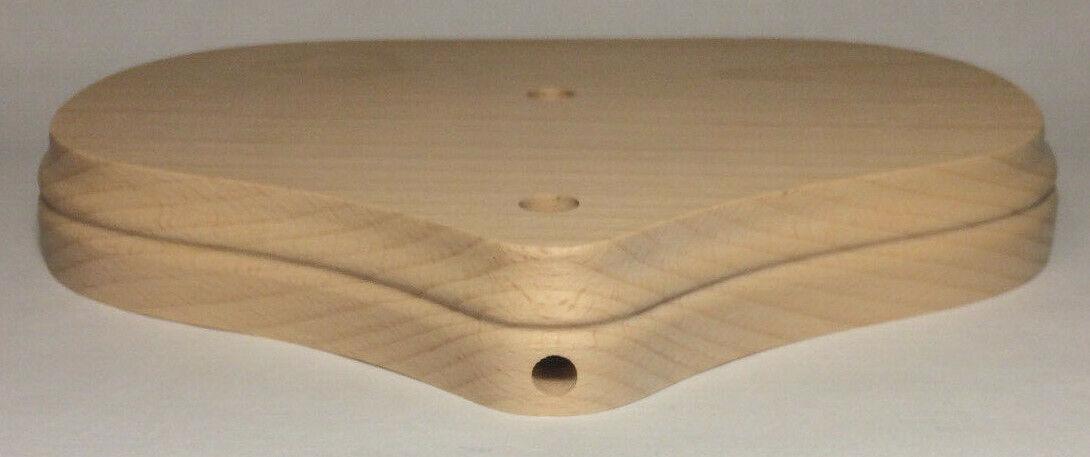 New 7"x9" Oval Figurine Lamp Base, Unfinished Sanded Hardwood 1/8IP Slip #WB273U - Stone Door Lamps