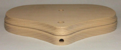 New 7"x9" Oval Figurine Lamp Base, Unfinished Sanded Hardwood 1/8IP Slip #WB273U - Stone Door Lamps