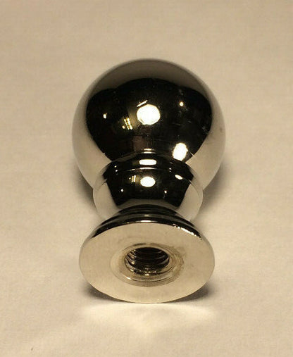New Solid Brass Ball Style Lamp Harp Finial With Nickel Finish 1 3/8" ht. LF820N