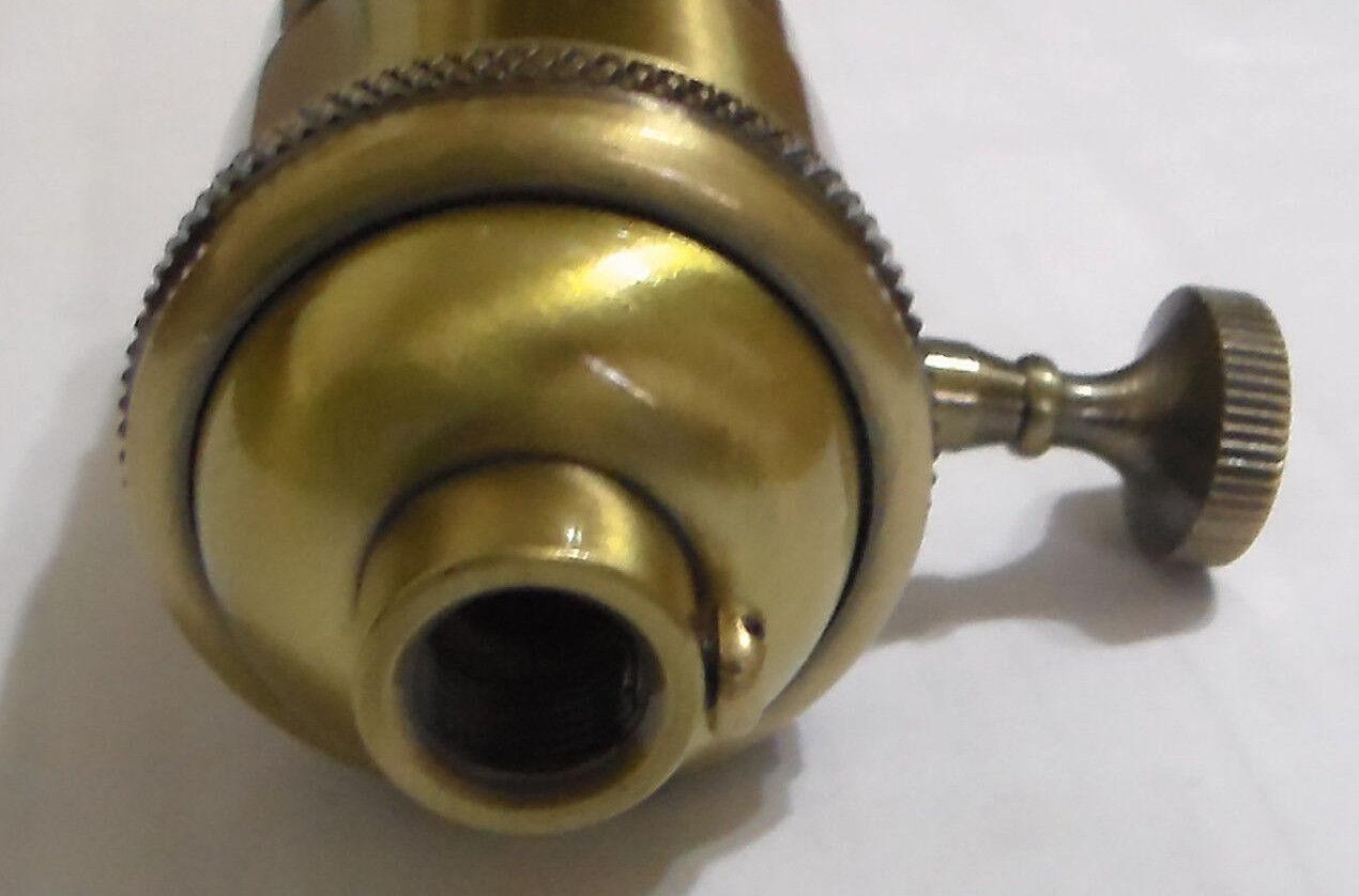 Antique Finish Brass INDUSTRIAL Look 3 - Way Heavy Duty Lamp Light Socket #SO240A - Stone Door Lamps