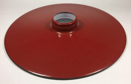 NEW 10 1/4" Flat Red Metal Industrial Style Lamp Shade, Porcelain Enamel Finish - Stone Door Lamps