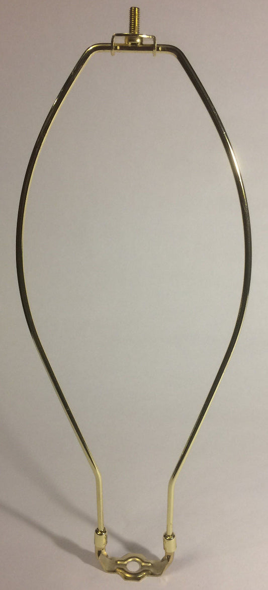 13" Brass Plated Lamp Harp w/ Base Protective Coating, regular weight  #HAR65