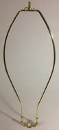 13" Brass Plated Lamp Harp w/ Base Protective Coating, regular weight  #HAR65