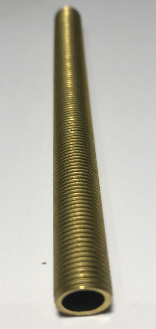New 6" Solid Brass Lamp Nipple Pipe 1/8 IP (3/8" O.D.) Rust Resistant #LN235 - Stone Door Lamps