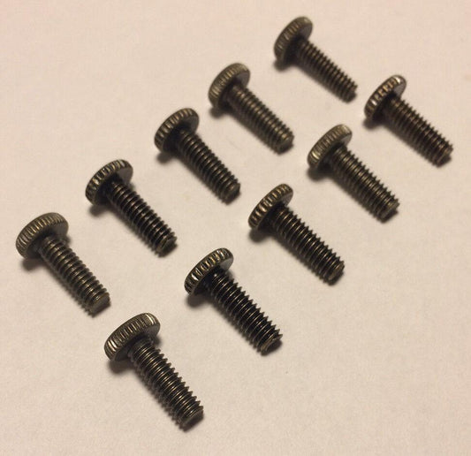 New Lot Of 10 Steel 1/2" Long Antique Brass Finish Thumbhead Screws 8/32 Thread - Stone Door Lamps