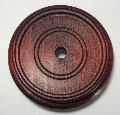 New 3" Footed Oriental Wooden Lamp Base With Rosewood Finish 1/8 IP Slip #WB250R - Stone Door Lamps