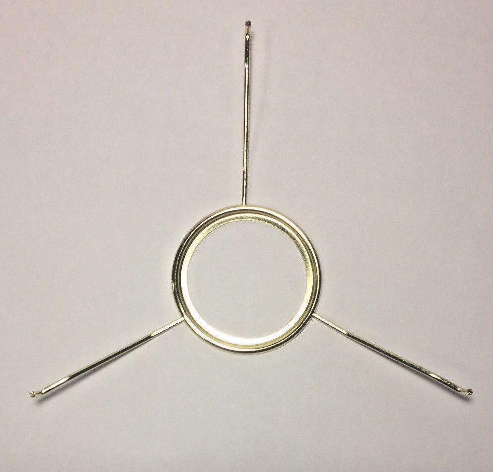 10" Fitter Brass Plated Tripod Shade Holder For Central Draft, Rayo Burners 716 - Stone Door Lamps