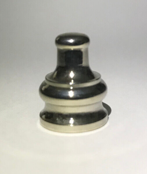 New 1/2" Height Nickel Plated Brass Pyramid Lamp Finial, 1/8F Tap(3/8") #BF966N