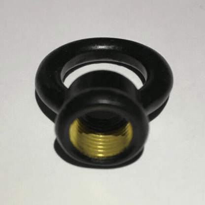 New 1" Cast Brass Loop With Wire Way, Satin Black Finish 1/8F Tap(3/8") #BL954BK - Stone Door Lamps