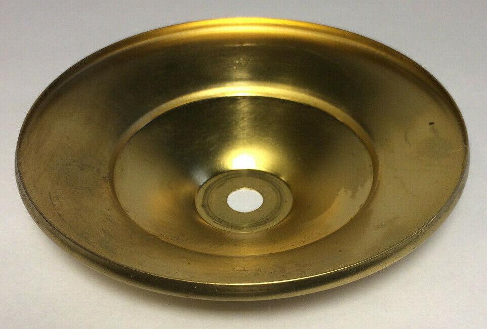 New 4 5/8" Solid Spun Brass Vase Cap, Lamp Cap, Unfinished Brass, 1/8 IP VC629U - Stone Door Lamps