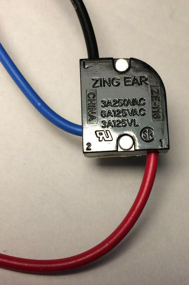 New 3 - Way 2 Circuit Rotary Switch w/ Nickel Plated Knob, 6" Long Wire Leads 402N - Stone Door Lamps
